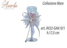 Calice Decoro Bianco H.17,5 Cm Collezione Mare