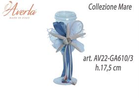 Calice Decoro Avion H.17,5 Cm Collezione Mare