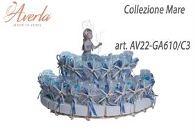 Cesto Con 20 Calici Avion Collezione Mare