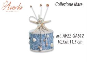 Profumatore Cilindro Avion In Porcellana Di Capodimonte 10,5xh.11,5 Cm Completo Di Astuccio Cilindro Collezione Mare
