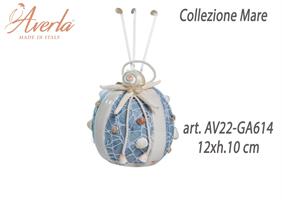 Profumatore Palla Avion In Porcellana Di Capodimonte 12xh.10 Cm Completo Di Astuccio Cilindro Collezione Mare