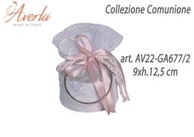Cilindro Colore Nude Con Bracciale Madreperla 9xh.12,5 Cm Collezione Comunione
