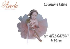 Fatina Grande Seduta Salmone H.15 Cm In Porcellana Di Capodimonte Collezione Fatine Completa Di Astuccio Cilindro
