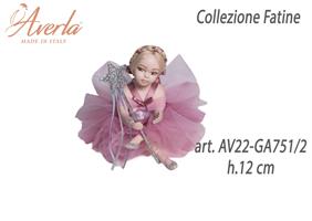 Fatina Media Seduta Rosa Antico H.12 Cm In Porcellana Di Capodimonte Collezione Fatine Completa Di Astuccio Cilindro