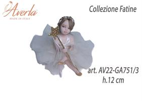 Fatina Media Seduta Bianca H.12 Cm In Porcellana Di Capodimonte Collezione Fatine Completa Di Astuccio Cilindro