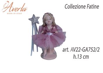 Fatina In Piedi Piccola Rosa Antico H.13 Cm In Porcellana Di Capodimonte Collezione Fatine Completa Di Astuccio Cilindro