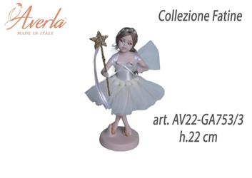 Fatina In Piedi Media Bianca H.22 Cm In Porcellana Di Capodimonte Collezione Fatine Completa Di Astuccio Cilindro