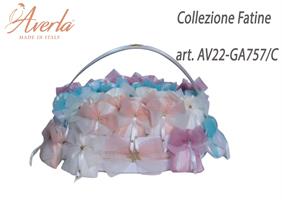 Cesto Ovale Con 30 Sacchetti Assortiti In 4 Colori Collezione Fatine