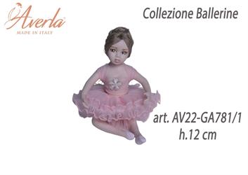 Ballerina Media Seduta Rosa Baby In Porcellana Di Capodimonte H.12 Cm Collezione Ballerine Completa Di Astuccio Cilindro