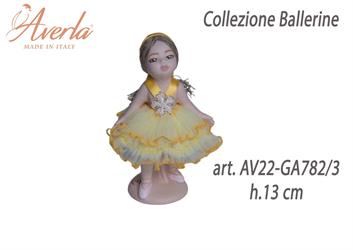 Ballerina In Piedi Piccola Giallo In Porcellana Di Capodimonte H.13 Cm Collezione Ballerine Completa Di Astuccio Cilindro