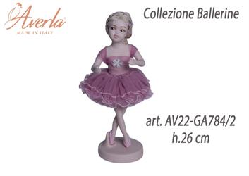 Ballerina In Piedi Alta Rosa Antico In Porcellana Di Capodimonte H.26 Cm Collezione Ballerine Completa Di Astuccio Cilindro