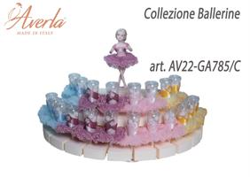 Cesto Con 20 Calici Quattro Colori Assortiti Collezione Ballerine