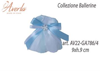 Sacchetto Azzurro Kristal 9xh.9 Cm Collezione Ballerine