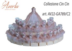 Cesto Con 20 Calici Princess Nude + Copribottiglie Collezione Cin Cin