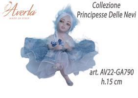 Principessa Delle Nevi Seduta Grande H.15 Cm In Porcellana Di Capodimonte Completa Di Astuccio Cilindro Collezione Principesse Delle Nevi