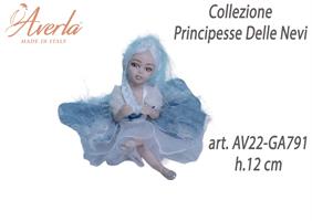 Principessa Delle Nevi Seduta Media H.12 Cm In Porcellana Di Capodimonte Completa Di Astuccio Cilindro Collezione Principesse Delle Nevi