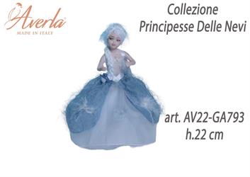 Principessa Delle Nevi In Piedi Media H.22 Cm In Porcellana Di Capodimonte Completa Di Astuccio Cilindro Collezione Principesse Delle Nevi