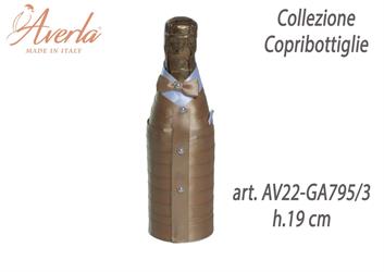 Copribottiglia Prince Oro Completo Di Spumantino Maschio H.19 Cm Completo Di Shopper Collezione Copribottiglie