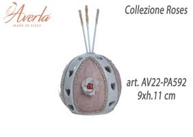 Profumatore Tondo In Porcellana Di Capodimonte 9xh.11 Cm Completo Di Astuccio Cilindro Collezione Roses