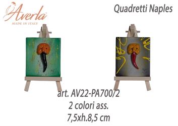 Quadretto Piccolo Su Cavalletto Con Maschera E Cornetto 2 Colori Assortiti In Porcellana Di Capodimonte 7,5xh.8,5 Cm Completo Di Astuccio Cilindro Collezione Quadretti Naples