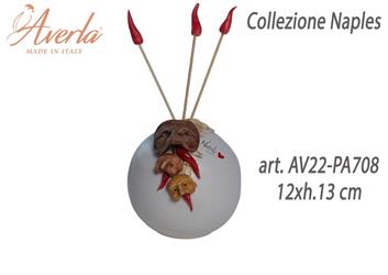 Profumatore Grande Panna E Rosso In Porcellana Di Capodimonte 12xh.13 Cm Completo Di Astuccio Cilindro Collezione Naples