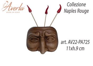 Profumatore Maschera Max Anticata Con Sfera In Porcellana Di Capodimonte 11xh.9 Cm Completo Di Astuccio Cilindro Collezione Naples Rouge