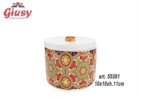 Scatola In Porcellana Collezione Royal Carousel 10x10xh.11cm 1*18