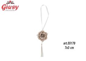 Appendino Calamita Fiore In Porcellana beige 7x3 cm 6*192