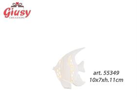 Pesce Porcellana Led 10x7xh.11cm 4*48