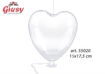 Cuore Vetro Appendino 15x17,5cm