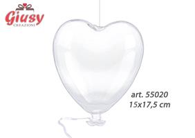 Cuore Vetro Appendino 15x17,5cm