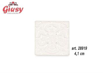 Magnete In Ceramica Con Decoro Bianco 4,1 Cm  24*144