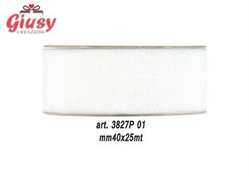 Nastro Delicate Colore Bianco Mm40x25 Metri