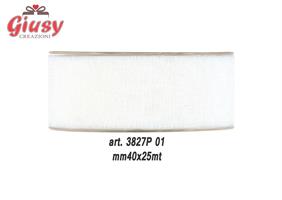 Nastro Delicate Colore Bianco Mm40x25 Metri