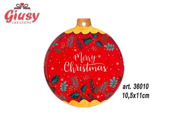 Poggia Moka In Ceramica Con Scritta Merry Christmas 10,5x11 Cm 12*144