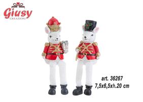 Topolino Natatlizio In Resina 2 Soggetti Assortiti 7,5x6,5xH.20 Cm 4*72