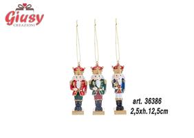 Appendino Soldatino In Resina 3 Soggetti Assortiti 2,5xH.12,5 Cm 24*144