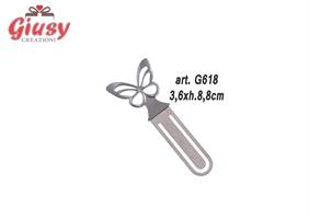 Segnalibro Con Farfalla In Metallo 3,6xH.8,8 Cm