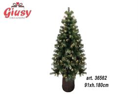 Albero Natalizio Con Luci e Tips 91*H.180 Cm