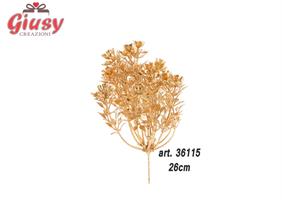 Ramo Natalizio Con Foglie Oro 26 Cm 24*240
