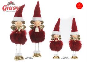 Fatina Spiritosa In Resina Con Cappello In Stoffa 2 Soggetti Assortiti H.29,5 Cm 6*36