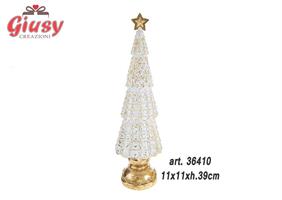 Albero Natalizio In Resina Con Decori In Oro 11x11xH.39 Cm 1*8