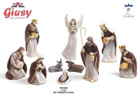 Set Presepe Con 10 Soggetti In Resina H.19,2 Cm 1*4