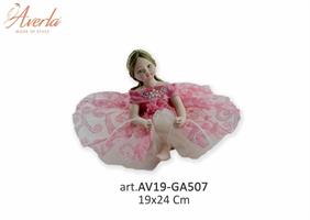 Bambola Max Con Vestito Glitterato Fuxia 19x24 Cm In Porcellana Di Capodimonte Completa Di Scatola Regalo
