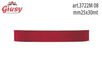 Nastro Doppio Velluto Colore Rosso Mm25x30 Metri