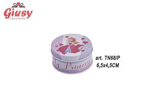 Scatola Piccola In Metallo 6,5X4,5 Cm Decoro Princess 6*240