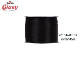 Nastro Raso Mm3x100 Metri Colore Nero