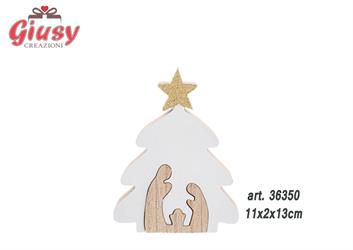 Albero Di Natale Con Presepe Stilizzato 11x2xH.13 Cm 6*72