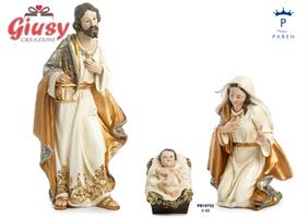 Set Natività In Resina 3 Sogetti H.43 Cm 1*2