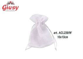 Sacchetto In Organza Colore Bianco 10x13 Cm